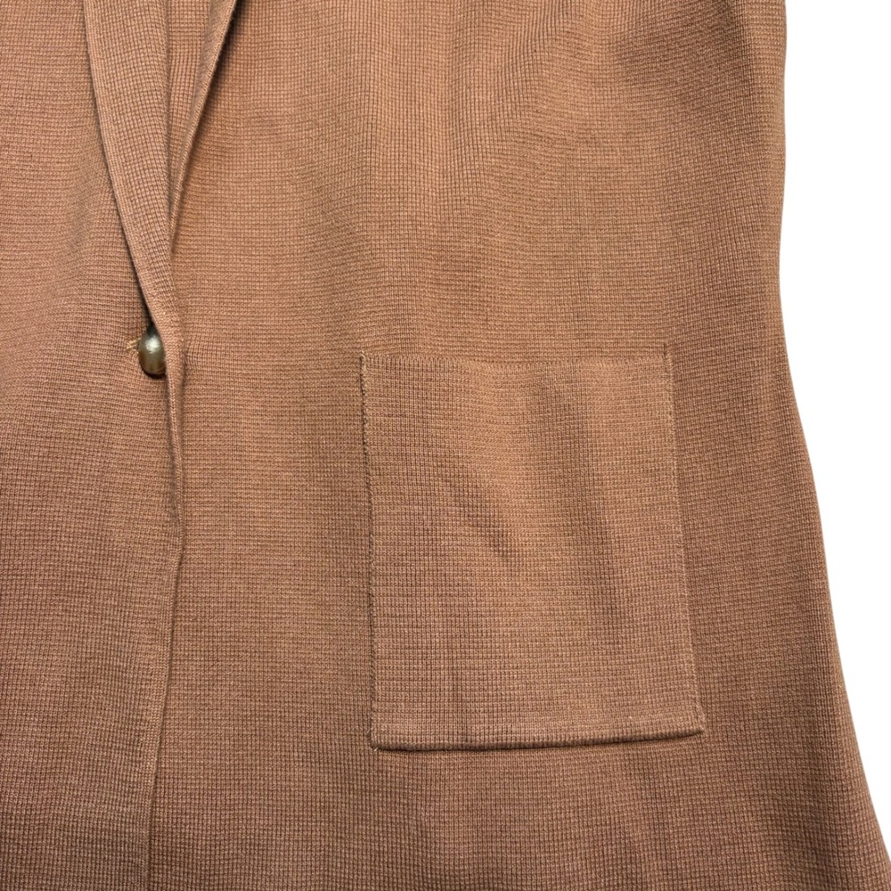 Summersalt The Ribbed Sweater Blazer Cardigan Brown XL Shawl Collar Pockets EUC - Picture 5 of 8